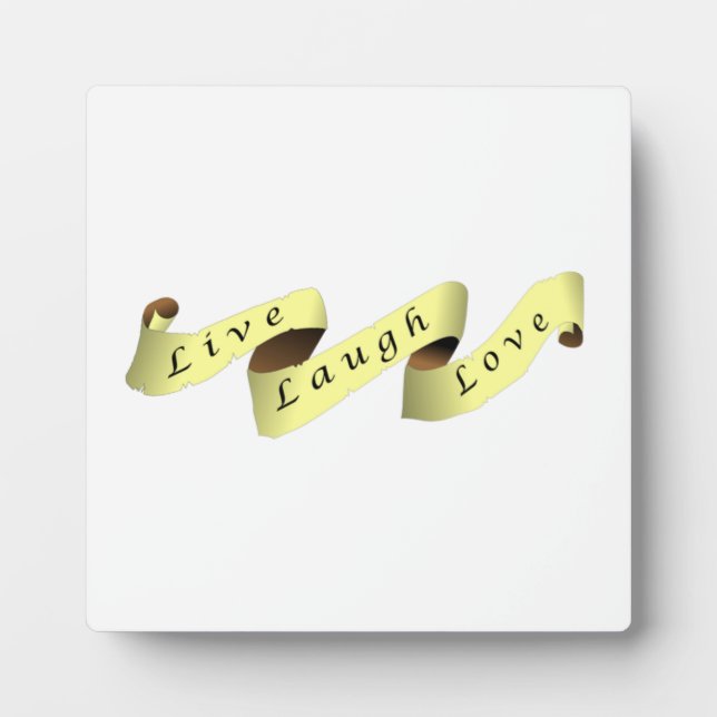 Plaque Photo Bannière Live Laugh Love (Devant)