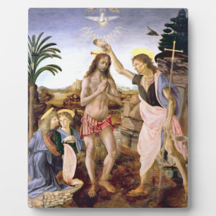 Plaque Photo Baptism of Jesus Christ By Léonard de Vinci