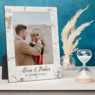 Plaque Photo Barnwood Rustic Country Wedding