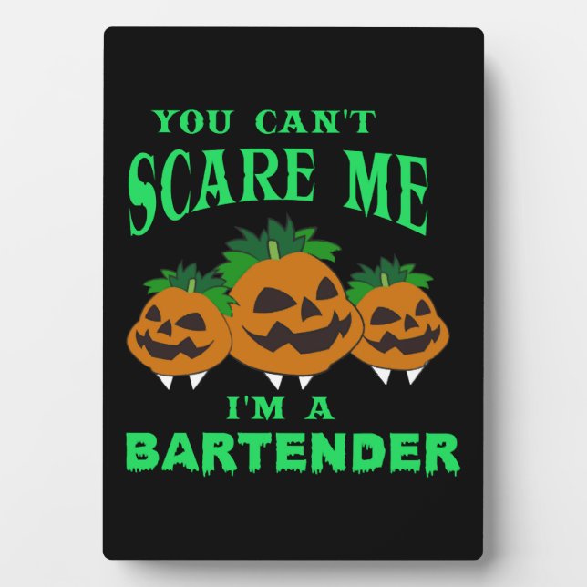 Plaque Photo Bartender Halloween (Devant)