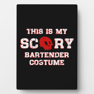 Plaque Photo Bartender Halloween