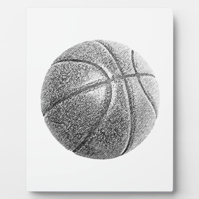 Plaque Photo Basket-ball avec effet crayon (Devant)
