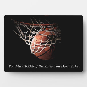 Plaque Photo Basket-ball de devis motivationnel