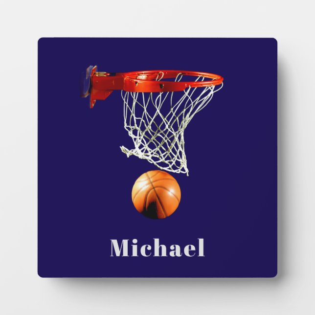 Plaque Photo Basketball Replace with Your Name (Devant)