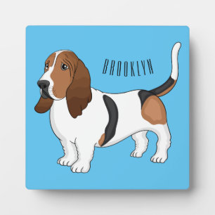 Plaque Photo Basset hound dessin de chien