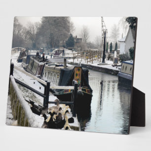 PLAQUE PHOTO BATEAUX DE CANAL
