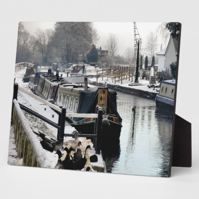 PLAQUE PHOTO BATEAUX DE CANAL (Côté)