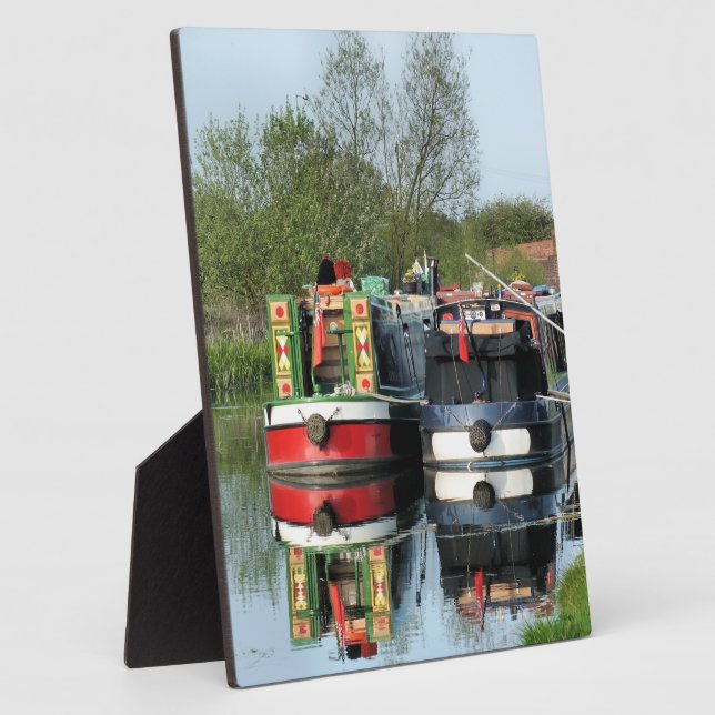 PLAQUE PHOTO BATEAUX DE CANAL (Côté)