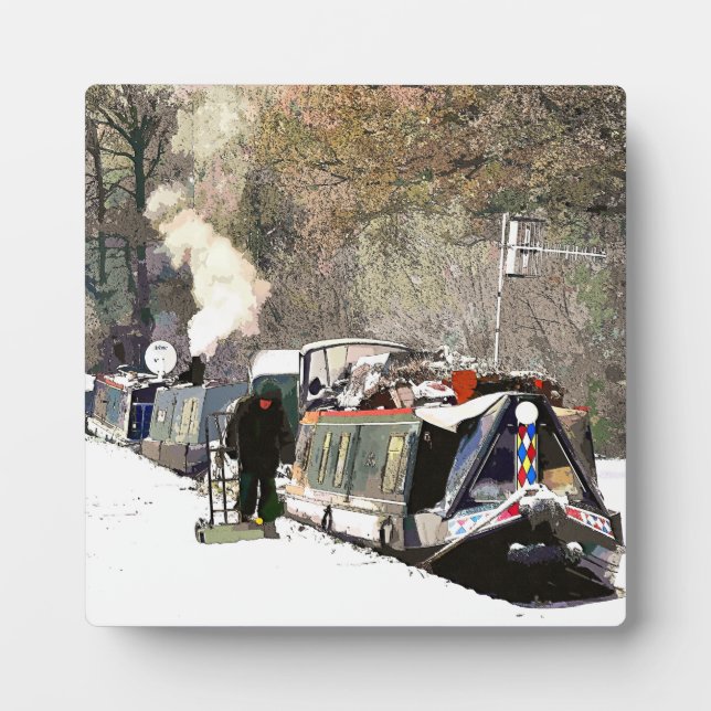 PLAQUE PHOTO BATEAUX DE CANAL (Devant)