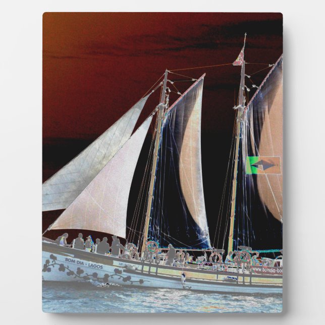 Plaque Photo Bateaux sous voile (Devant)