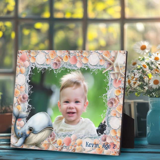 Plaque Photo Beach Shells Whale Photo Frame for Kids (Créateur téléchargé)