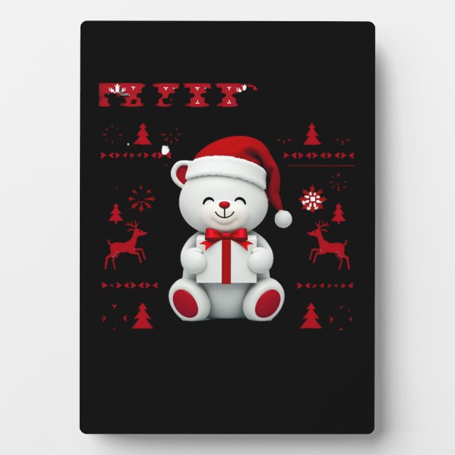 Plaque Photo Bear Christmas Christmas (2) (Devant)