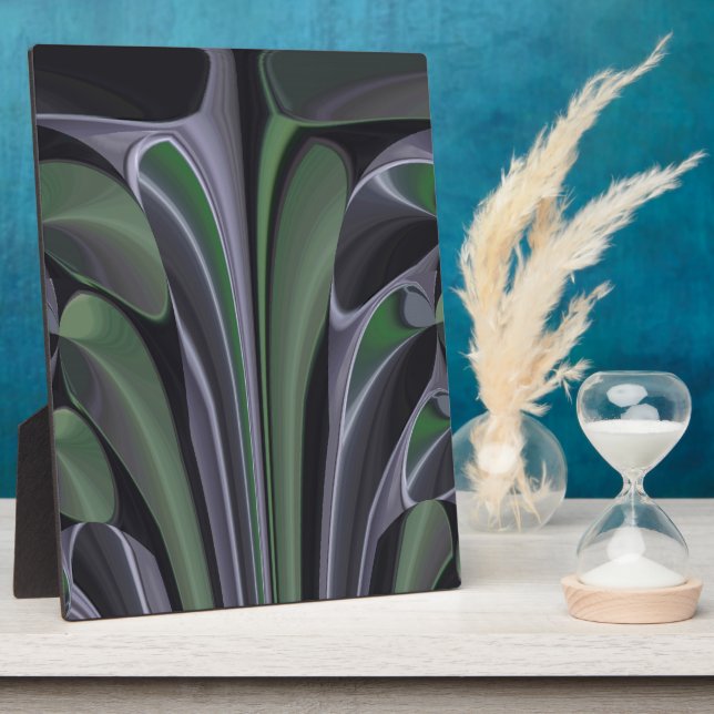 Plaque Photo Beau Extraordinaire Vert Aurora Texture Art Design (Côté)