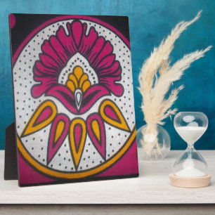 Plaque Photo Beau tissu africain coloré Motif Art Imprimer