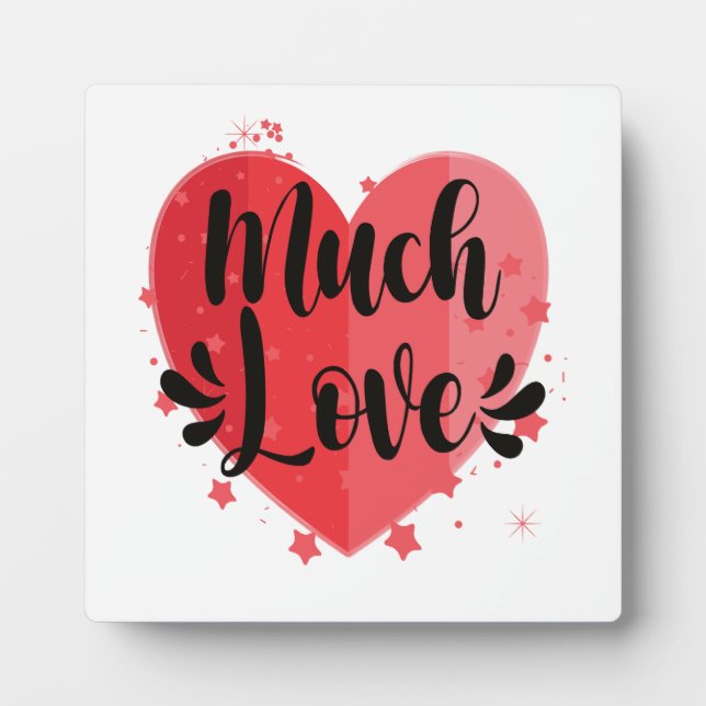 Plaque Photo Beaucoup d'amour, grand coeur (Devant)