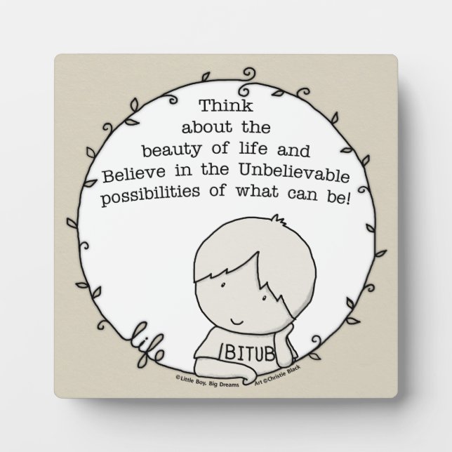 Plaque Photo Beauté de la vie (Devant)