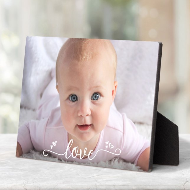 Plaque Photo Bébé Photo Love Calligraphie Custom Keepsaké do-it (Créateur téléchargé)