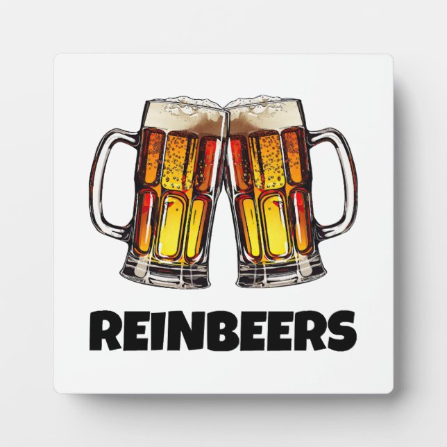 Plaque Photo Beer Christmas Reinbeers (Devant)