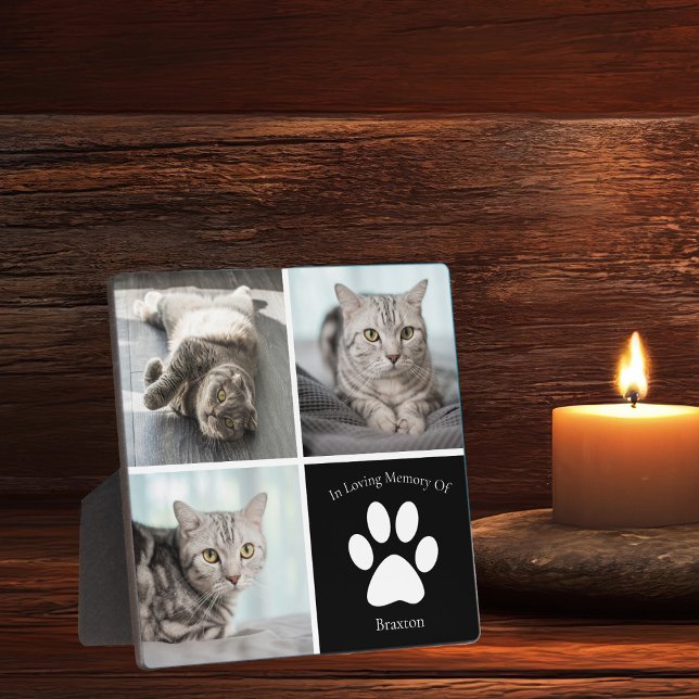 Plaque Photo Belle Cat Memorial Personnalisé Gardien d'animaux  (Créateur téléchargé)
