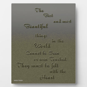 Plaque Photo Belle Chose Sensée Avec Coeur - Helen Keller