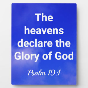 Plaque Photo Belle gloire de Dieu Bible Verse