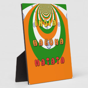 Plaque Photo Belle Inde couleurs drapeau national Hakuna Matata