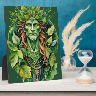 Plaque Photo Beltane Celtic Greenman Forest God Sabbat Altar