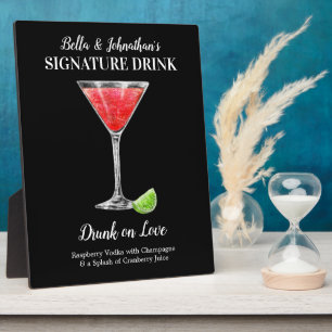 Plaque Photo Berry Drink PERSONNALISER CETTE Signature Drink Pl