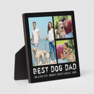 Plaque Photo BEST CHIEN DAD 3 Photo Collage Votre couleur