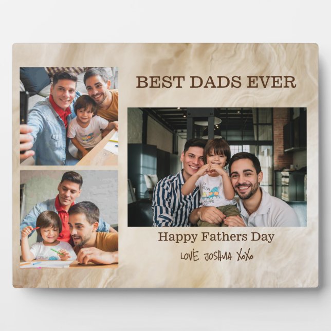 Plaque Photo Best Dads Ever 3 Fête des pères photo Cadeau (Devant)