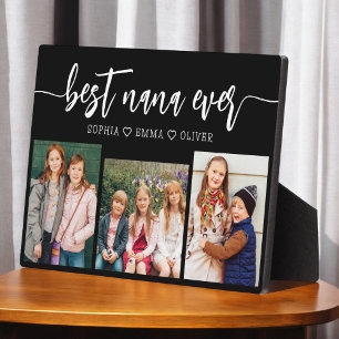 Plaque Photo Best Nana Ever - Collage photo pour petits enfants