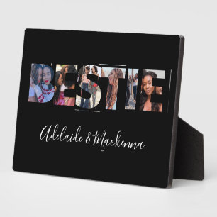 Plaque Photo Bestie personnalisée BFF Best Friends Photo Collag