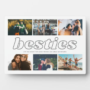 Plaque Photo Besties Meilleur ami Citation Collage photo