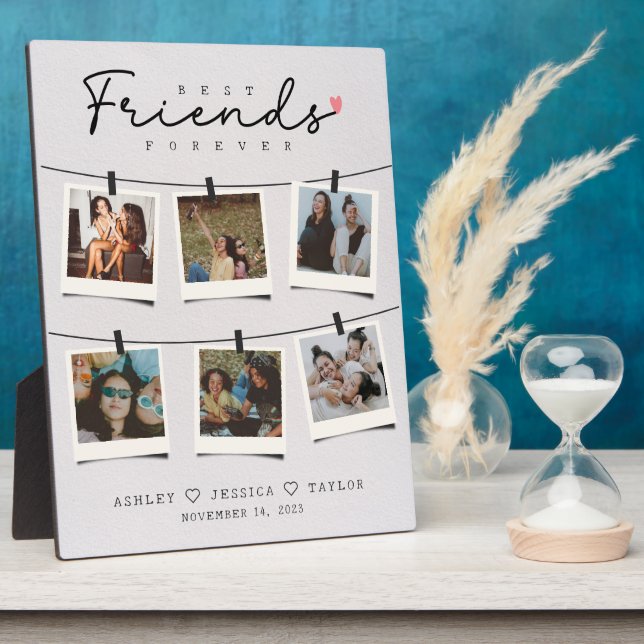 Plaque Photo Besties Meilleurs amis Cadeau personnalisé photo (Côté)