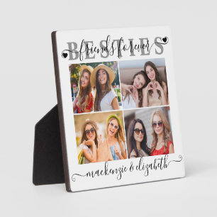 Plaque Photo BESTIES Modernes Amis Pour toujours Chic Script 4 