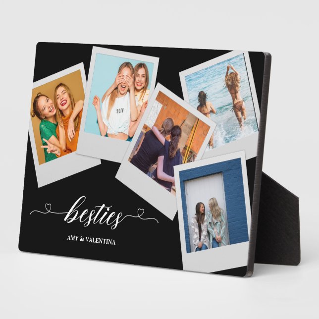 Plaque Photo Besties Photo Collage BFF Cute 4 Photo Cadeau (Côté)