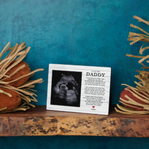 Plaque Photo Bientôt être papa de Bump Fête des pères Ultrasoun