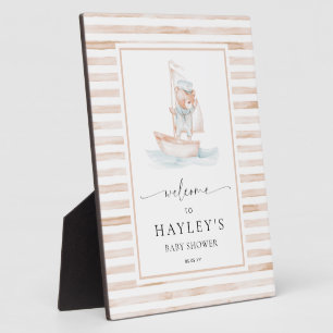 Plaque Photo Bienvenue de l'ours de mer Tan Stripe