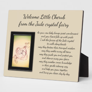 Plaque Photo Bienvenue Little Cherub