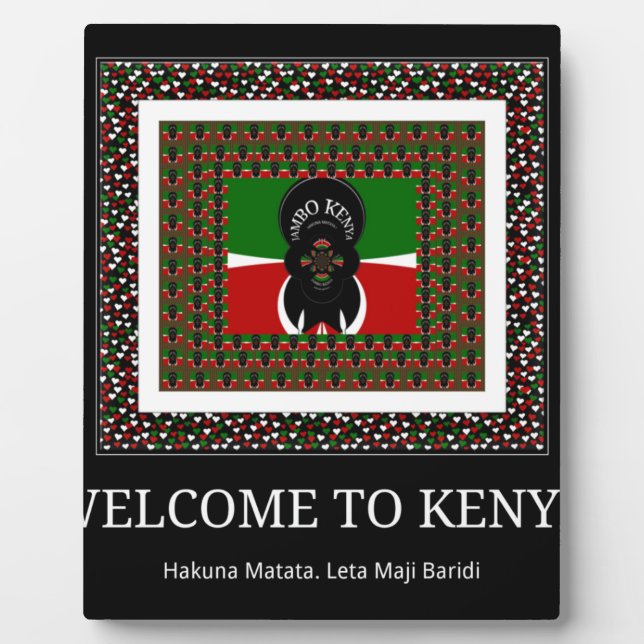 Plaque Photo Bienvenue sur Magical Kenya : Hakuna Matata (Devant)