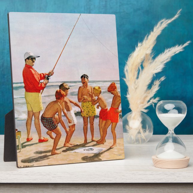 Plaque Photo Big Pole Little Fish par Richard Sargent (Côté)