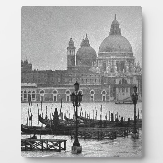 Plaque Photo Black Blanc Grand Canal Venise Italie Voyage (Devant)