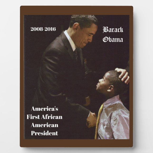 PLAQUE PHOTO BLACK LIVES MATTER  BARACK OBAMA   (Devant)