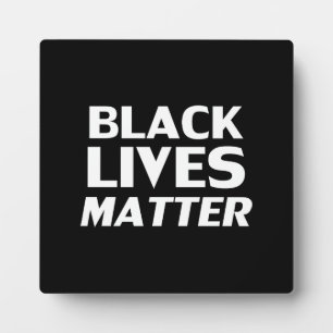 Plaque Photo Black Lives Matter noir blanc typographie moderne