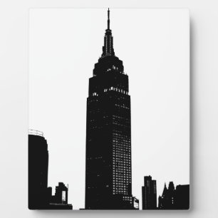 Plaque Photo Black & White Pop Art New York