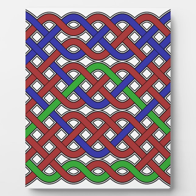 Plaque Photo Bleu, vert et rouge céleste noeuds (Devant)