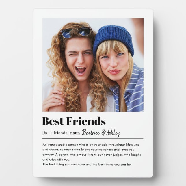 Plaque Photo Bloc photo moderne Best friends, écran Bestie (Devant)