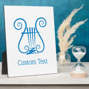 Plaque Photo Blue Lyre