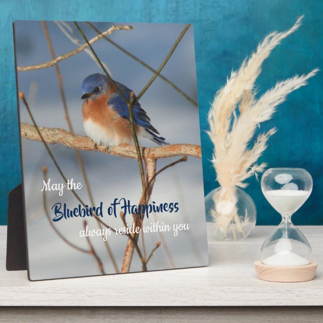 Plaque Photo Bluebird Of Happiness Inspiration (Côté)