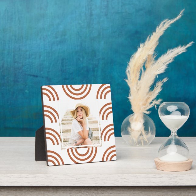 Plaque Photo Boho Terracotta Rainbow Photo (Insitu)